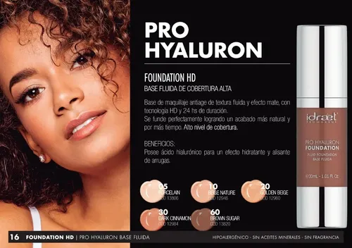 Idraet Pro Hyaluron Base Fluida Alta Cobertura Hd 30ml