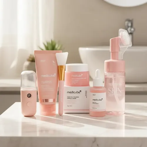 Kit Skincare Medicube Capsulas + Mask + Serum +nano +espuma