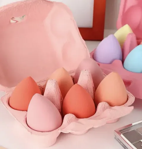 Set X2- 12 Esponjas Maquillaje Blender Para Base Y Corrector