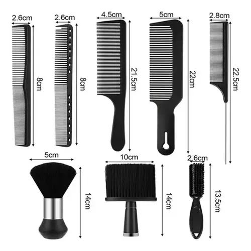 8 Piezas De Cepillo Para Cabello De Barbero Peine Z