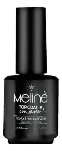 Esmalte Meline Semi Permanente Gel Uv/led Color Top coat glitter