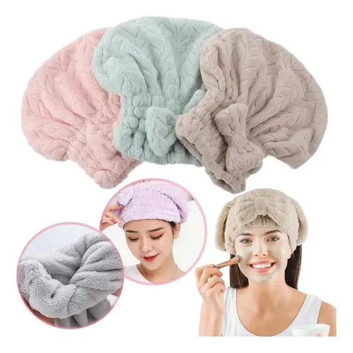 Gorro Toalla Microfibra Secado Rápido Del Cabello Antifrizz