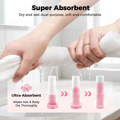 Soft Thick Cotton Disposable Face Towel, Mini Portable