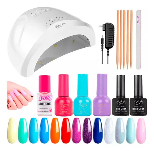 Kit Inicial 13 Unidades Manicura Cabina Led Semipermanente