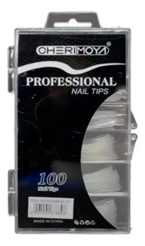 Tips Uñas Coffin Transparente 100pcs Cherimoya