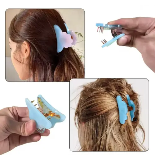 Set De 6 Broches De Pelo Color Beige/nude Accesorios Para Cabello