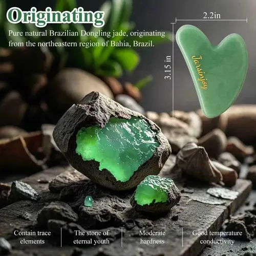 Piedra Gua Sha Verde Aventurina Premium Para Rostro