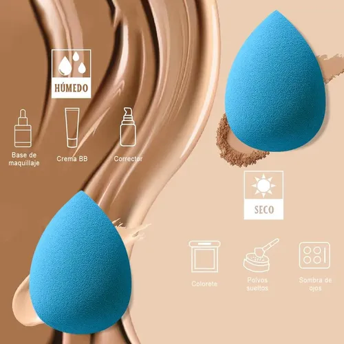 Juego De 15 Esponjas De Maquillaje,polvo Facial, Esponjas