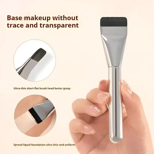 Brocha De Maquillaje Plana, Brocha Para Base Líquida