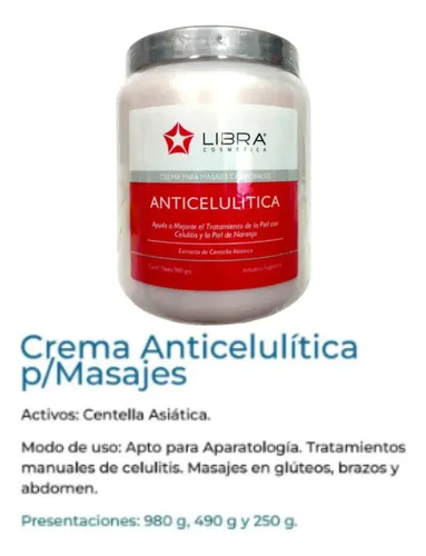 3 Crema Para Masajes Anticelulitica 980gr. – Libra Cosmetica Fragancia Suave