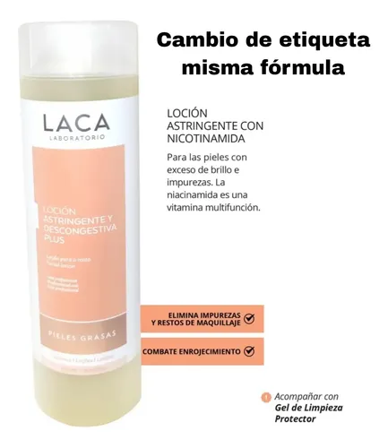 Loción Astringente Con Nicotinamida 500 Ml Laca