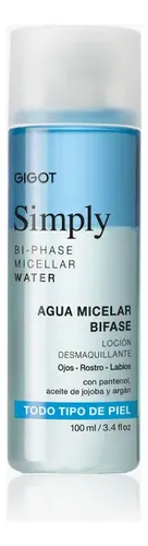 Agua Micelar Bifásica Gigot Simply 100ml Desmaquillante