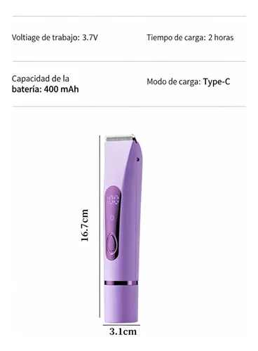 L Depiladora Inalambrica Mujeres Rasuradora Modelo Digital