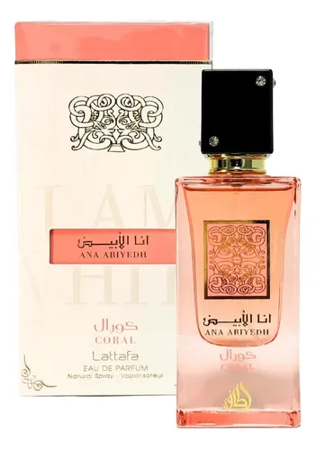 Perfume femenino Lattafa Ana Abiyedh Coral, 60 Ml