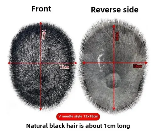 Peluquín De Pelo Corto Rich Choices Para Hombre, 100% Hecho