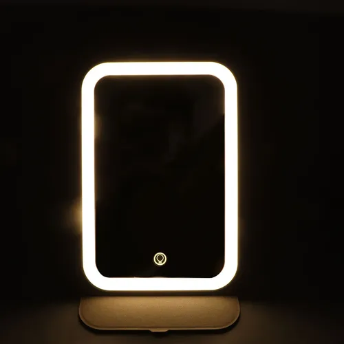Espejo De Maquillaje Led De Viaje, 3 Colores, Ajusta El Bril