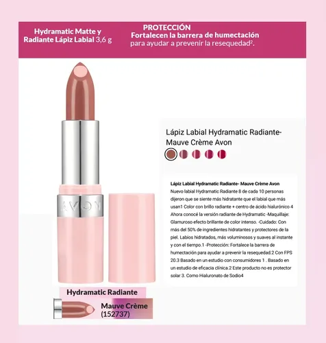 Lapiz Labial Hydramatic Radiante 3,6g Avon