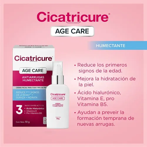 Cicatricure Crema Facial Age Care Antiarrugas Humectante 50g