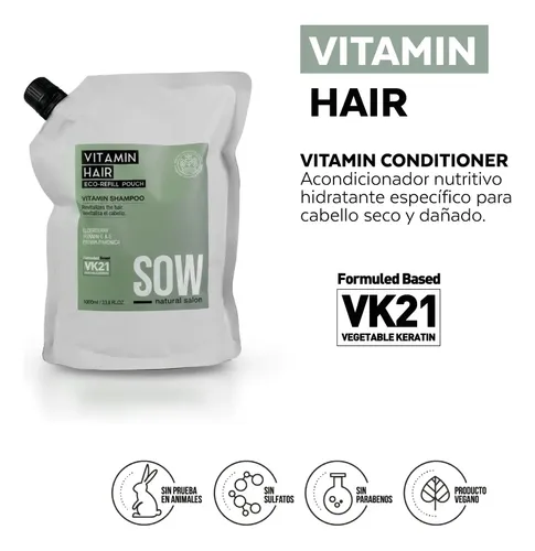 Shampoo Recargable Vitamin Hair 1000ml