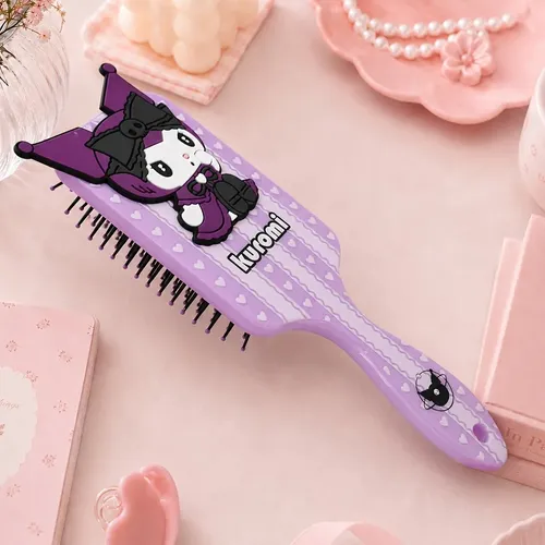 Peineta Para Cabello Sanrio Kuromi Con Masajeador De Cuero C