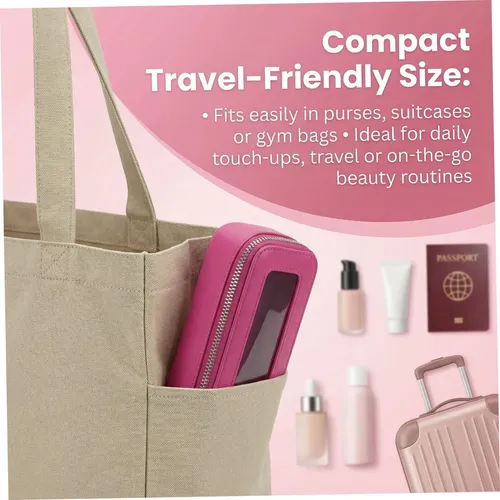 D 1 Bolsa De Maquillaje Transparente Impermeable De Cuero Z