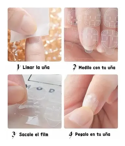Sticker Adhesivo Pegamento Para Tips Uñas Postizas Cinta