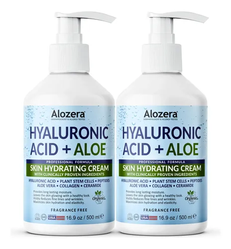 Crema Corporal Alozera Ácido Hialurónico Aloe Vera 2x500ml