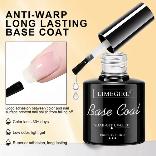 Kit De Uñas Con Capa Base Hinchable Y Topcoat 3pz 10 Mi
