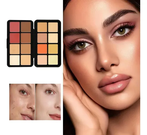 Paleta De Maquillaje De 16 Colores De Rubor Y Corrector K