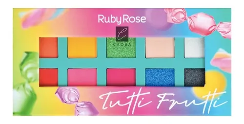 Paleta De Sombras 10 Tonos Tutti Frutti Ruby Rose Original