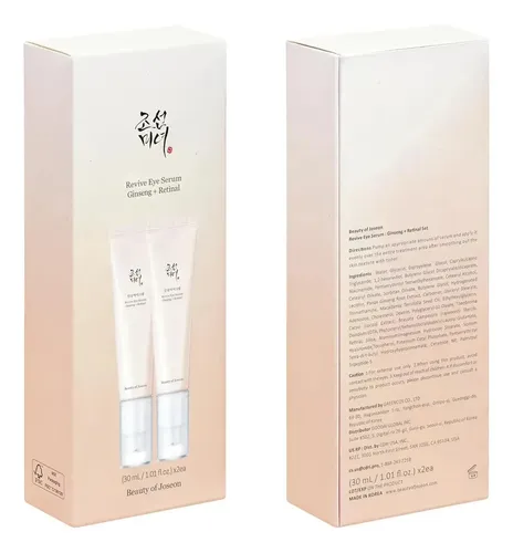 Sérum Para Ojos Beauty Of Joseon Revive Con Niacinamida Pack 2 Unidades