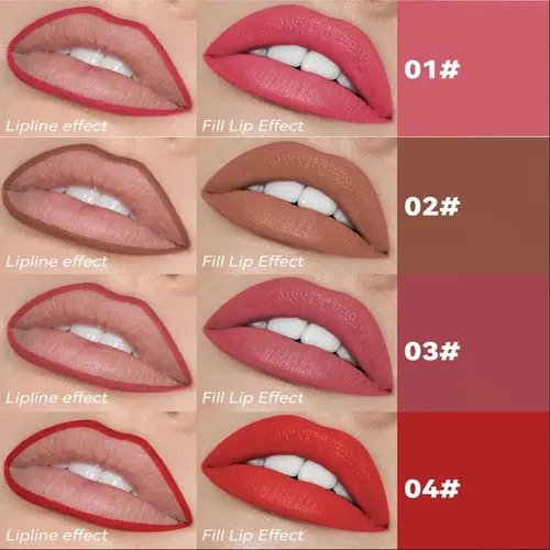Set Lip Marker X4 Mlsmile Delineadores Fibra Tattoo Palladio