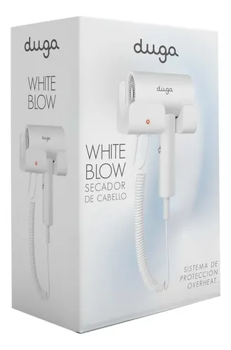 Secador De Pelo Duga D15 1800w Blanco Hotelero Pared 12c
