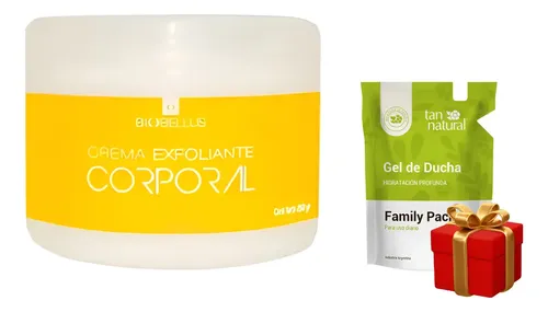 Crema Exfoliante Corporal Biobellus + Gel Ducha Tan Natural