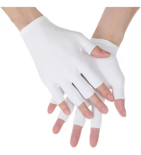 Guantes Algodón Blancos Sin Dedos Hidratantes Para Manos