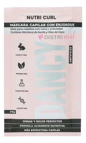 Tratamiento Capilar Caja 12 Sobres X20g Dancy Nutri Curl Manteca Karite Y Oleo De Coco Otowil Nutricion Instantanea Con Enjuague