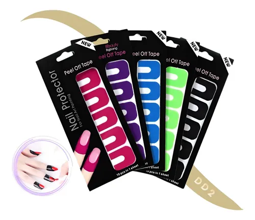 Protector De Bordes Para Uñas Esmaltes Peel Off Tape Nail
