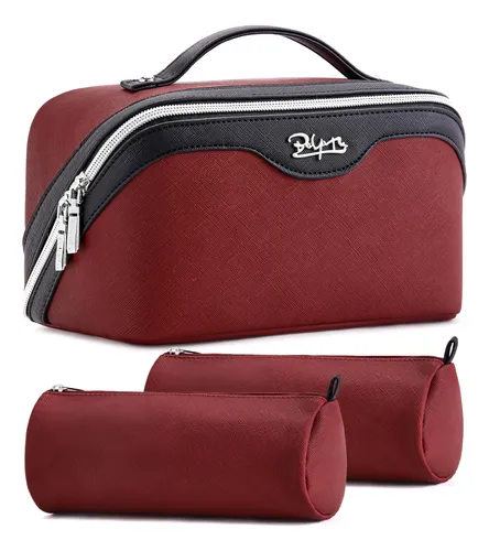Neceser Organizador De Maquillaje Boyatu 3 Unidades Rojo