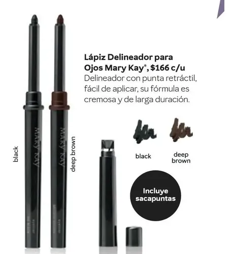 Mary Kay Delineador de Ojos Retráctil Black Larga Duración Waterproof