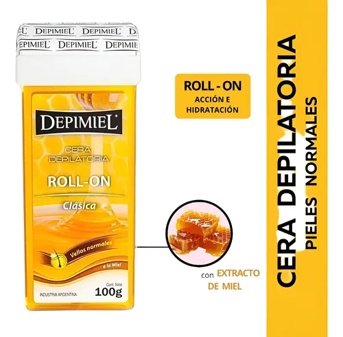 Depimiel Cera Depilatoria Roll On Descartable De Miel 100g