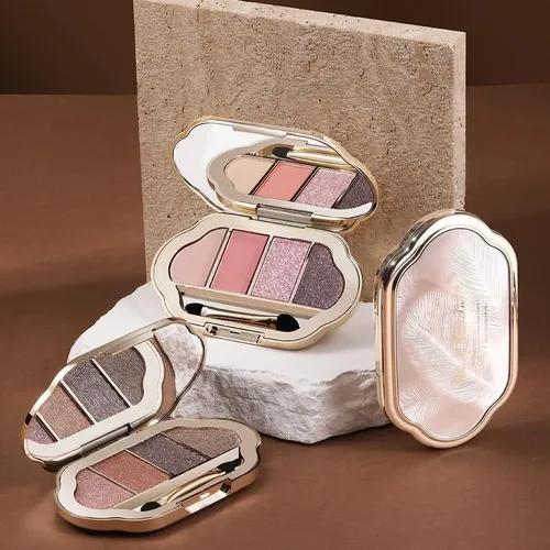 Paleta De Sombras Nude 4 Colores, Larga Duración