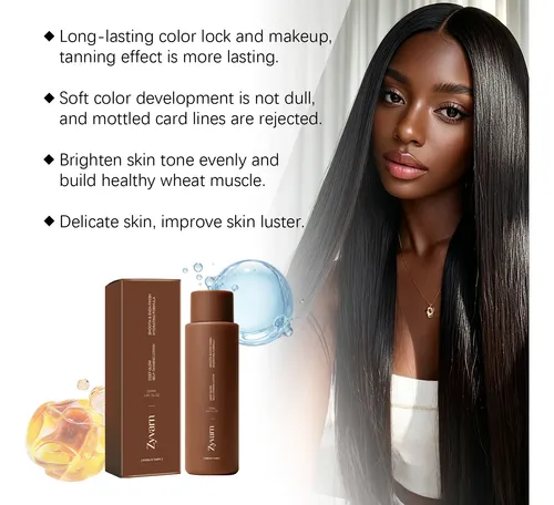 Bronceador Marrón Oscuro Extracto Vegetal Brillo Natural