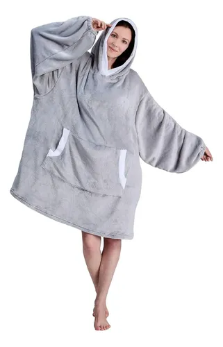 Buzo Con Capucha Manta Polar Grande Cálido Y Cómodo