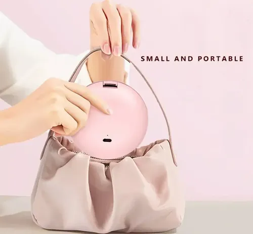 Mini Espejo Compacto C/ Luz Led Cartera Recargable 3 Tonos