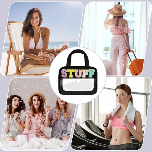 Bolsa De Maquillaje Simboom Clear Letter Black Talla L Imper