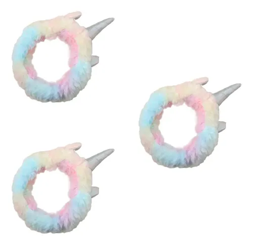 3 Cintas Para El Pelo Con Forma De Unicornio, Adorables Toca