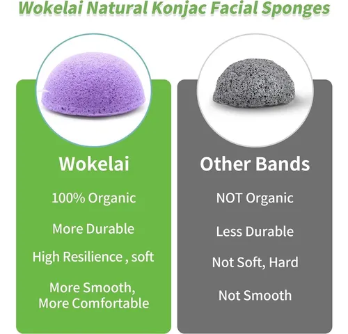 Conjunto De 6 Esponjas De Konjac Para Rostro Y Cuerpo