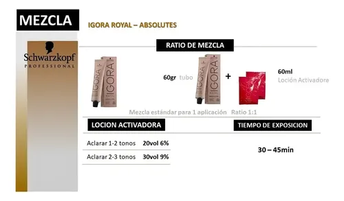 Tintura Schwarzkopf Professional Igora royal Absolutes tono 6-60 para cabello