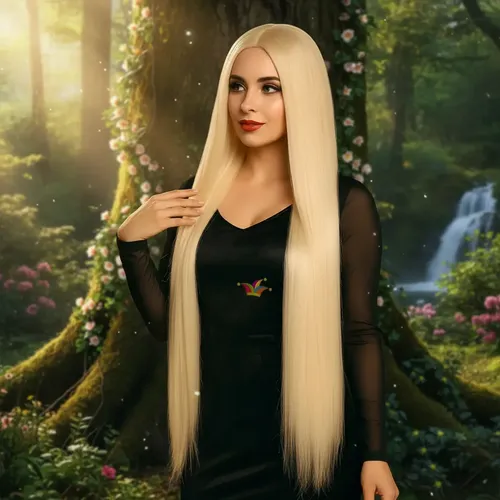 Peluca Extra Largo Rubia Para Rapunzel Enredados Disfraz