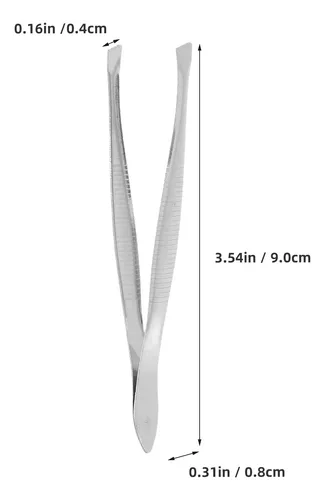 Pinza Biselada Para Cejas De Acero Inoxidable, 2 Unidades